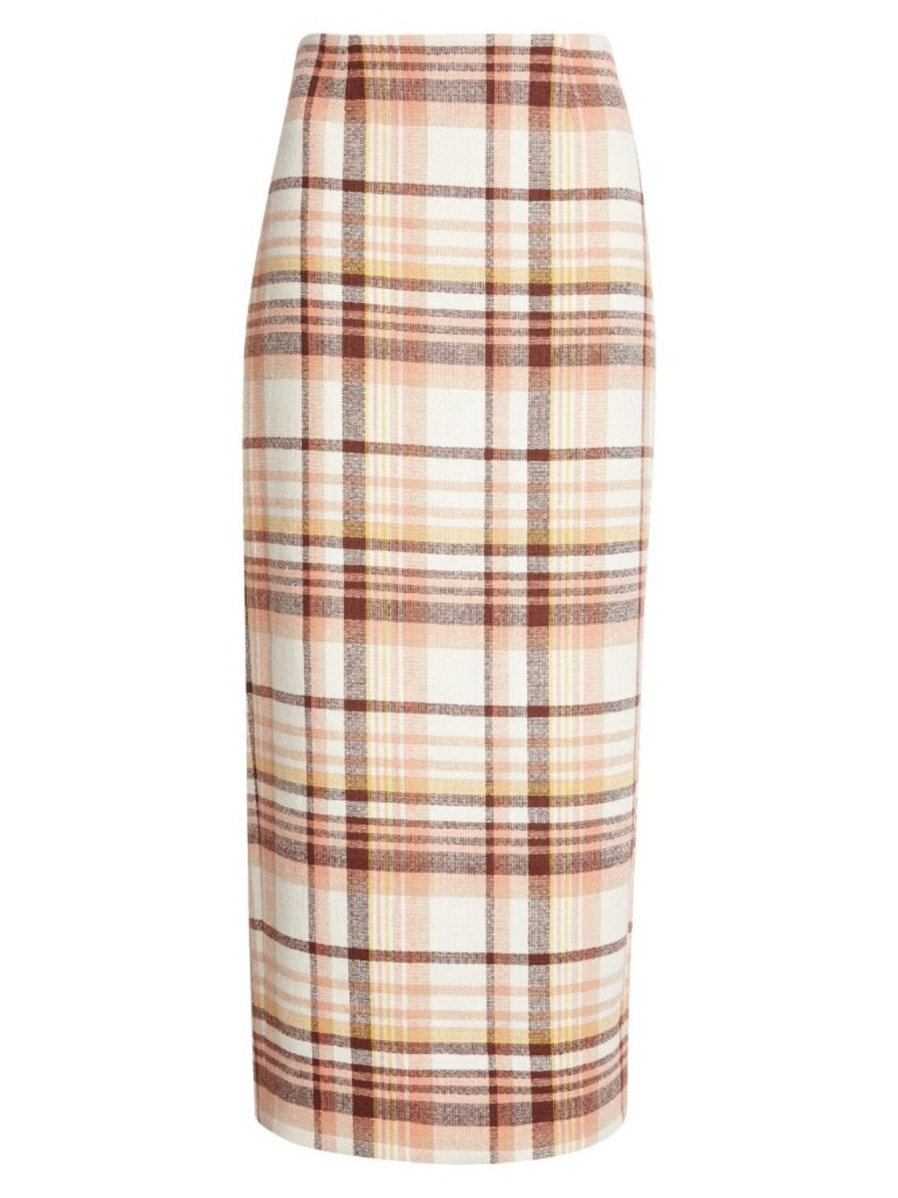 Zimmermann Matchmaker Womens Check Linen Cotton Pencil Skirt Cream Size 1 / US 6 - Picture 5 of 7
